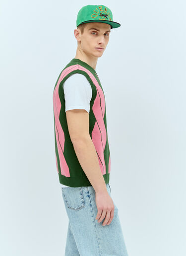 Awake NY Cable Sweater Vest Green awk0154007