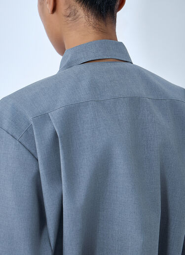 Jil Sander Cotton Poplin Cropped Shirt Grey jil0264038