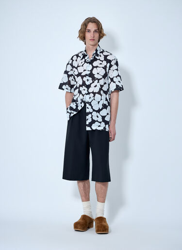 Dries Van Noten Floral Short-Sleeve Shirt Black dvn0163010