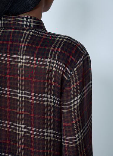 Tartant Silk Cassandre Shirt Saint Laurent Tartant Silk Cassandre Shirt Grey sla0261026