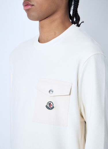 Moncler ロゴパッチ スウェットシャツ  ホワイト mon0160028
