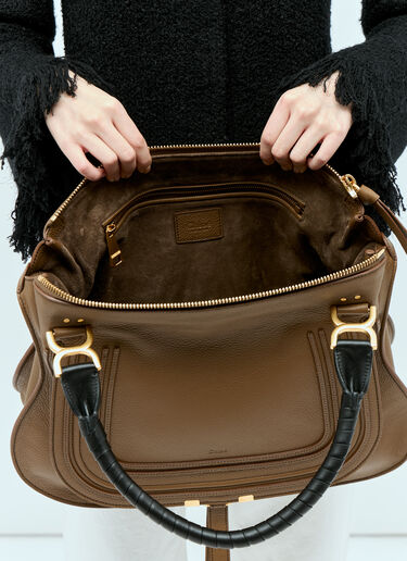 Chloé Large Marcie Double Tote Bag Brown chl0255048