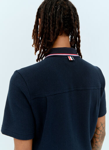 Thom Browne Knit Polo Shirt Navy thb0155002