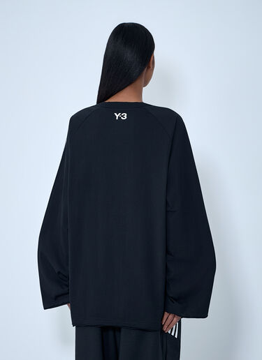 Y-3 Striped Shoulder Cotton T-Shirt Black yyy0364028