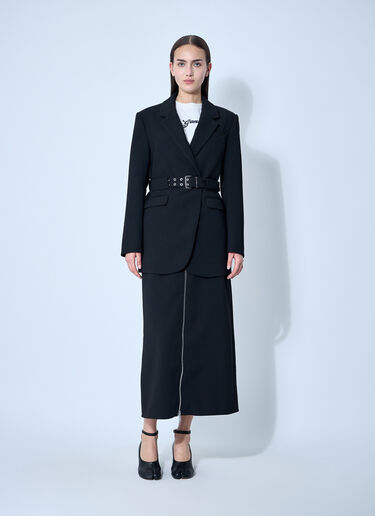 GANNI ボンデッドクレープブレザー  ブラック gan0260008
