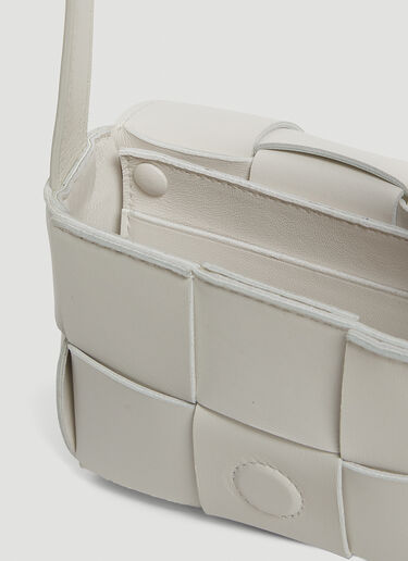 Mini Cassette Shoulder Bag Bottega Veneta Mini Cassette Shoulder Bag White bov0245073