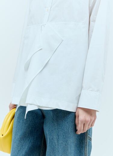 JW Anderson Peplum Drape Shirt White jwa0255006