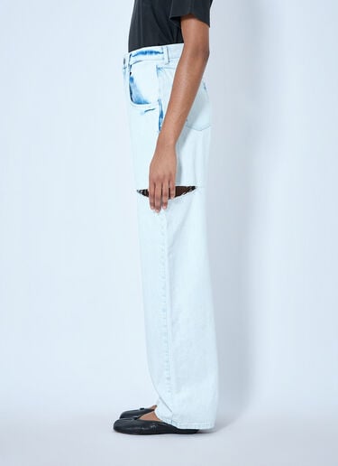 Maison Margiela Cutout Denim Trousers Blue mla0265008