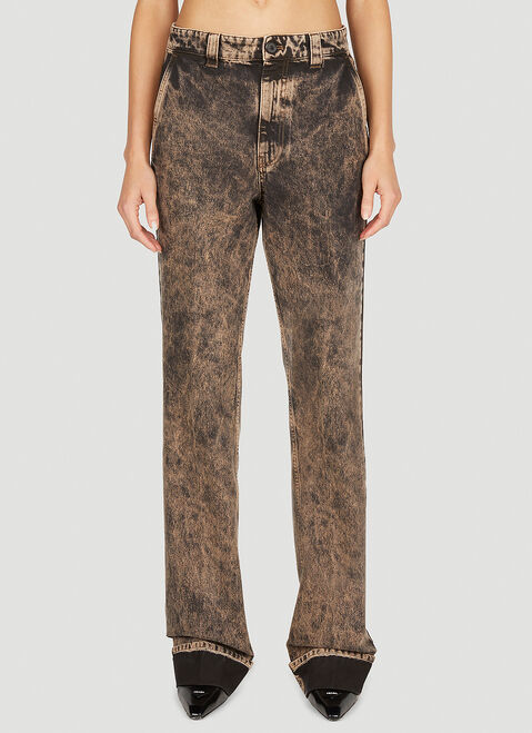 Diesel 워시드 스트레이트 레그 진 블루 dsl0252036