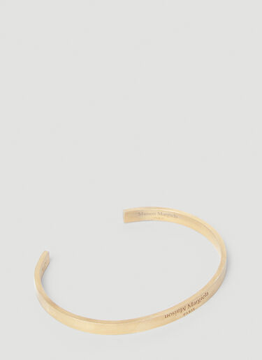 Maison Margiela Logo Engraved Cuff Bracelet Gold mla0142035