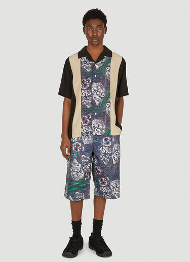 P.A.M. Skulls Bowling Shirt Black pam0149007