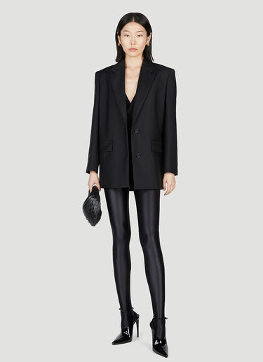 Saint Laurent Women's High Shine Opaque Tights in Black