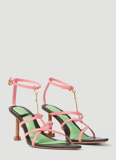 Jacquemus Les Pralu Hautes Heeled Sandals Pink jac0251059