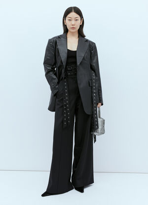 Rokh Double-Belt Tailored Pants Black rok0254006