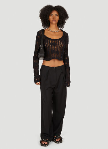 Acne Studios Wide Leg Tailored Pants Black acn0250068