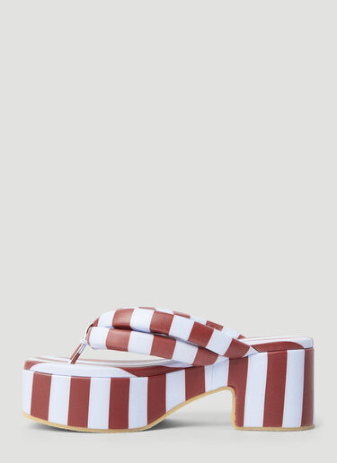 Dries Van Noten Striped Platform Sandals Red dvn0255005