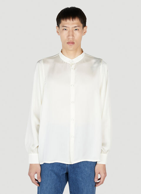 Saint Laurent Mandarin Shirt Black sla0154010