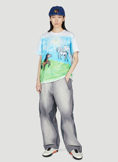 Sky High Farm Workwear Ally Bo Print T-Shirt White skh0352016