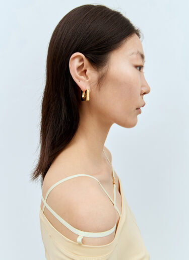 Jacquemus Les Boucles Rond Carre 耳环 金色 jac0258030