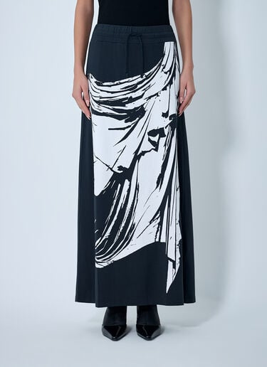 Printed Jersey Maxi Skirt VAQUERA Printed Jersey Maxi Skirt Black vaq0262005