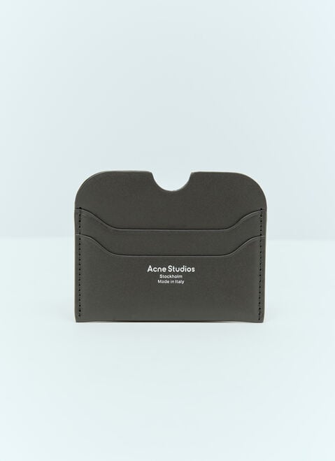 Acne Studios Leather Cardholder Grey acn0155016
