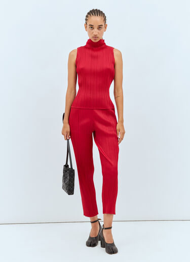 Pleats Please Issey Miyake 褶裥九分裤 红色 plp0257025