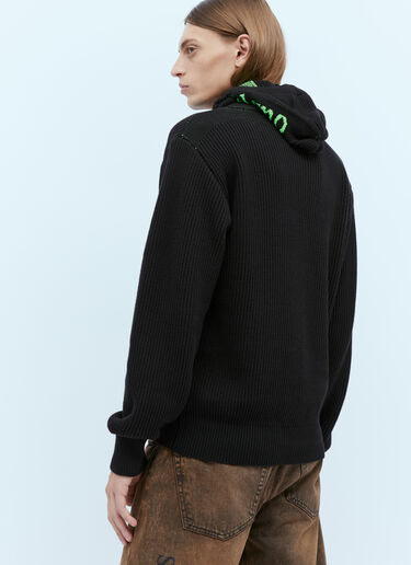 Aries Balaclava Knit Sweater Black ari0154011