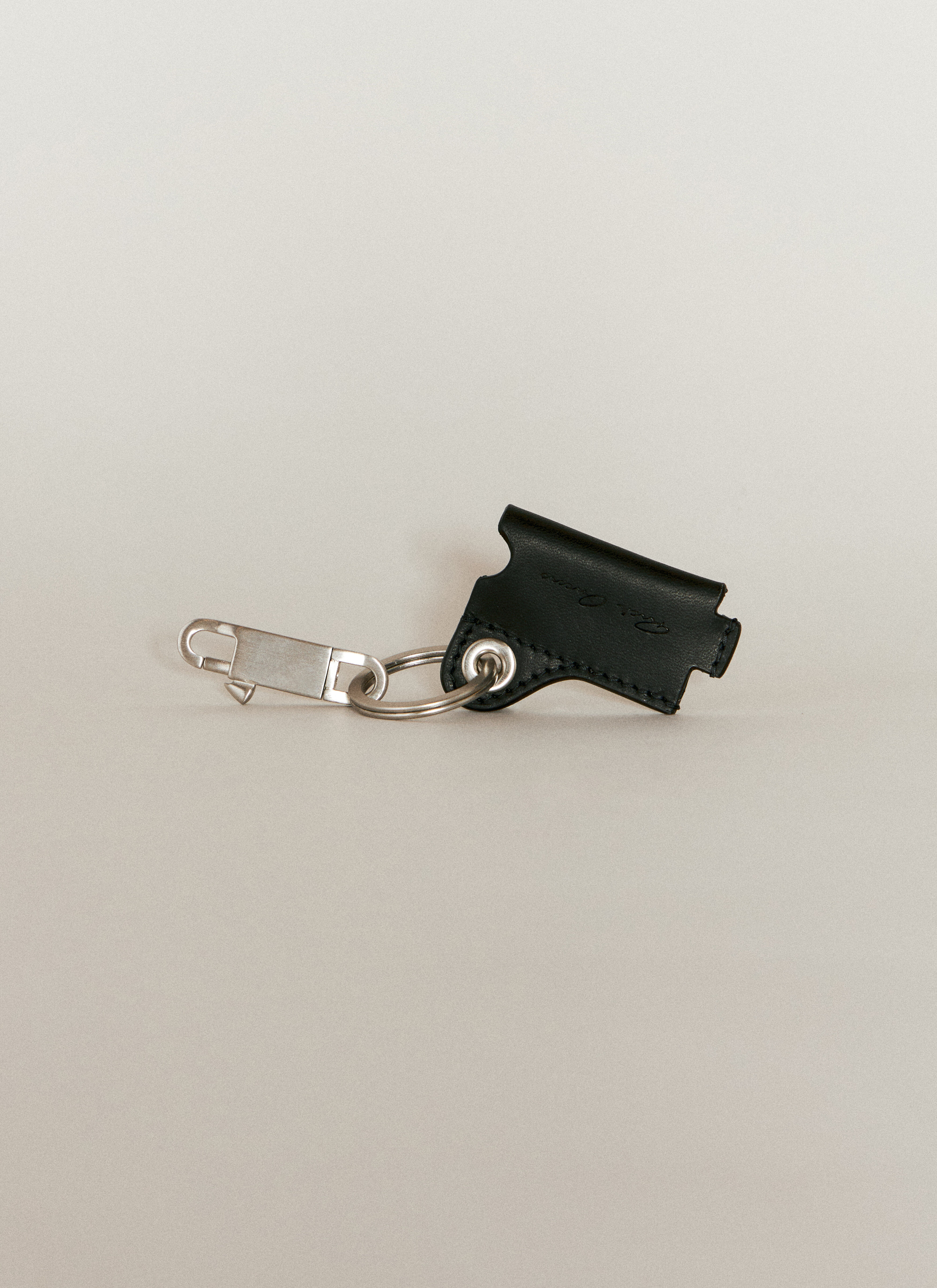 Saint Laurent Lighter Holder Keyring Black sla0154046