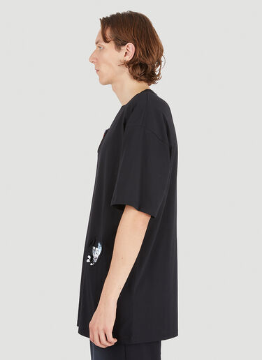 Raf Simons 프린트 포켓홀 티셔츠 블랙 raf0146001