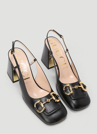 Gucci Horsebit Heeled Pumps Black guc0243046