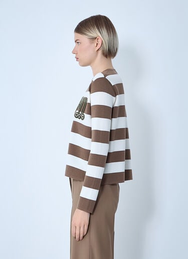 Striped Sweater Max Mara Striped Sweater Brown max0261005
