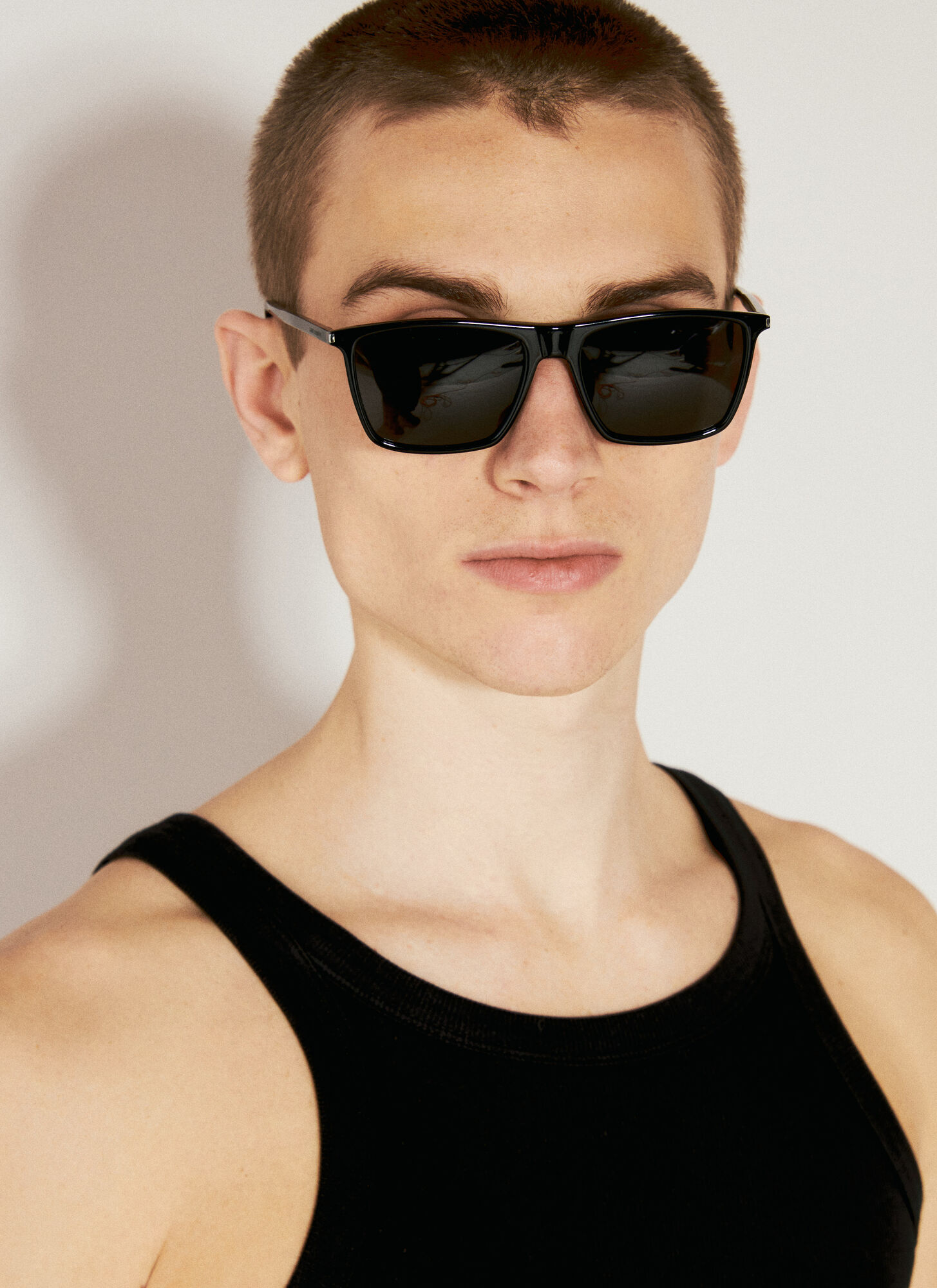 Shop Saint Laurent Sl 668 Sunglasses In Black