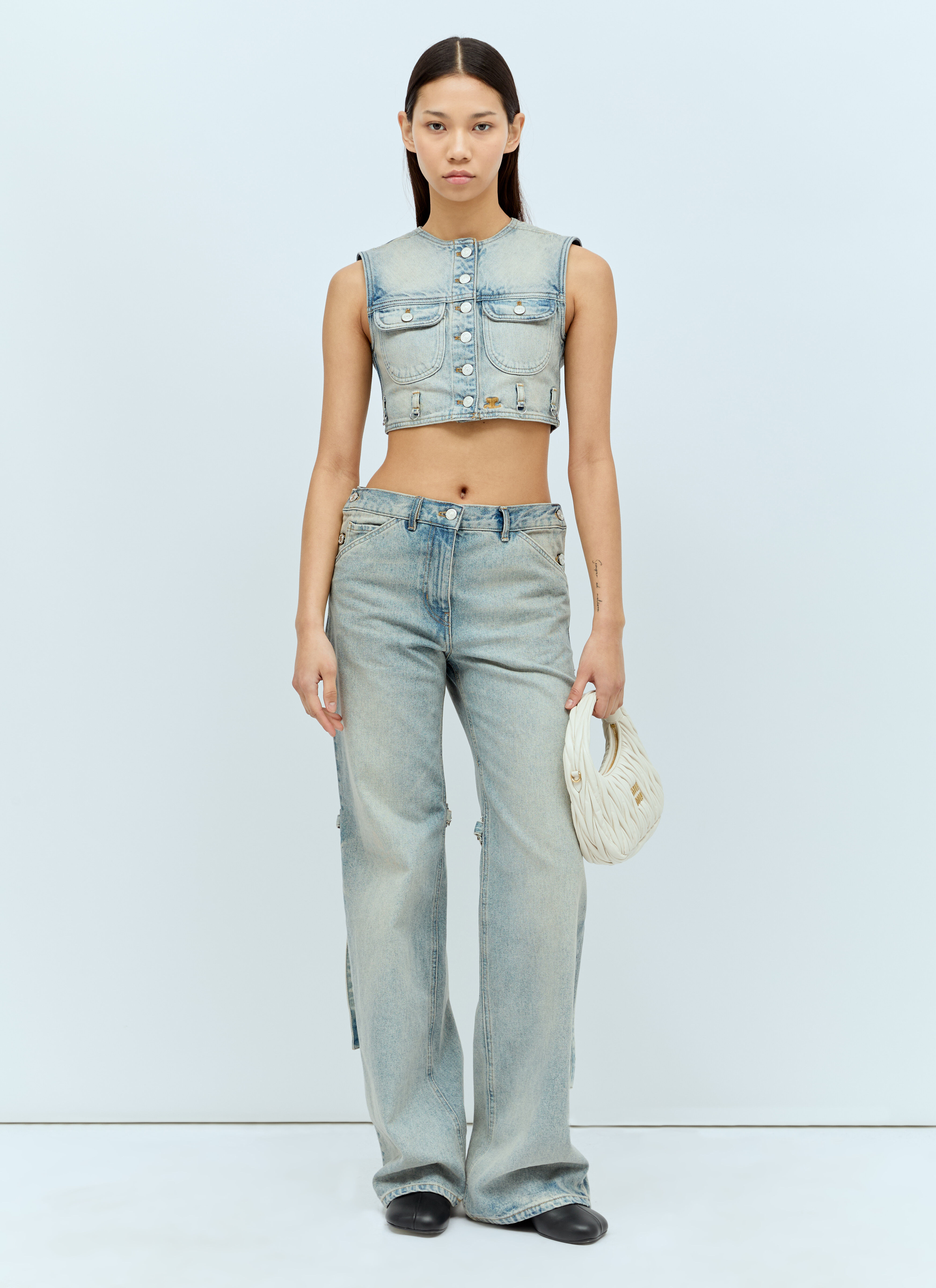 Courrèges Women's' Sailor Baggy Jeans in Blue | LN-CC®