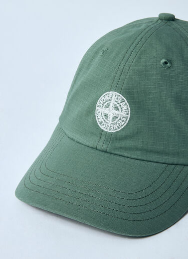 Stone Island Logo Motif Baseball Cap Green sto0160054