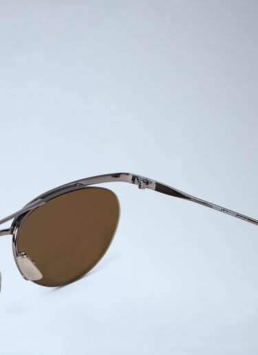 Saint Laurent SL 862 Oval Frame Sunglasses Brown sla0263115