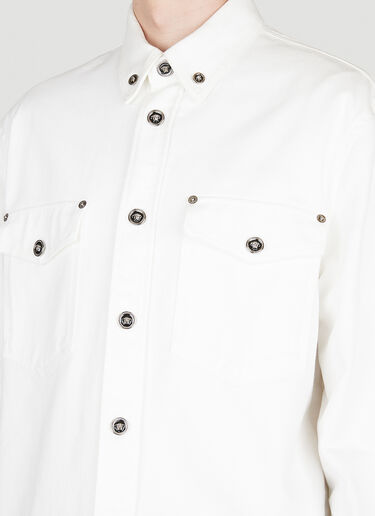Versace デニムオーバーシャツ ホワイト ver0155008