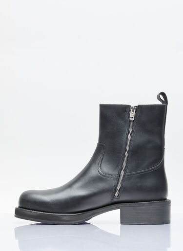 Acne Studios 油蜡皮革靴子 黑色 acn0156038