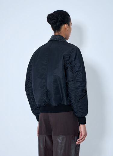 LN-CC® - Bottega Veneta: Quilted Collar Bomber Jacket - Black Bottega Veneta Quilted Collar Bomber Jacket Black bov0264047