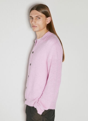 Our Legacy Evening Polo Knit Cardigan Pink our0155003