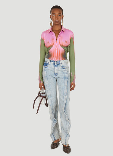 Y/Project x Jean Paul Gaultier ボディモーフシャツ ピンク ypg0250002