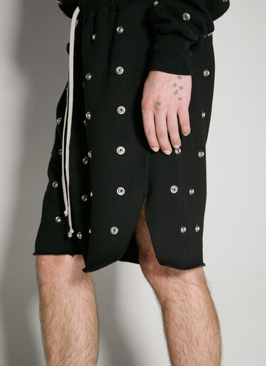 Rick Owens DRKSHDW Stude Embellished Drawstring Shorts Black drk0156014