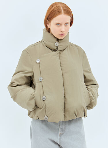 Lemaire Short Puffer Jacket Khaki lem0258005