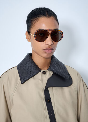 LN-CC® - Bottega Veneta: Aviator Sunglasses - Brown Bottega Veneta Aviator Sunglasses Brown bov0264066