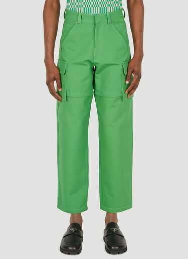 Jacquemus Le Pantalon Peche Cargo Pants Green jac0148016