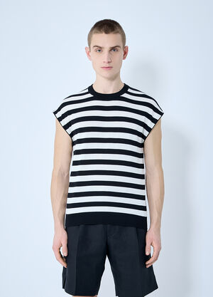 Dolce & Gabbana Striped Tank Top Black dol0160003