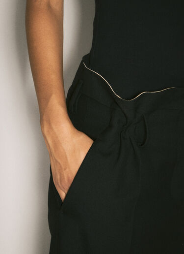 Prada Wool Gabardine Pants Black pra0258016