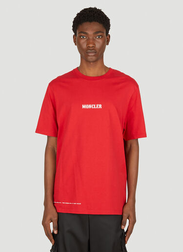 7 Moncler FRGMT Hiroshi Fujiwara Logo Print T-Shirt Red mfr0151015