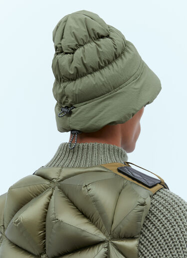 Matte Ruched Bucket Hat Moncler x Pharrell Williams Matte Ruched Bucket Hat Olive mpw0354004