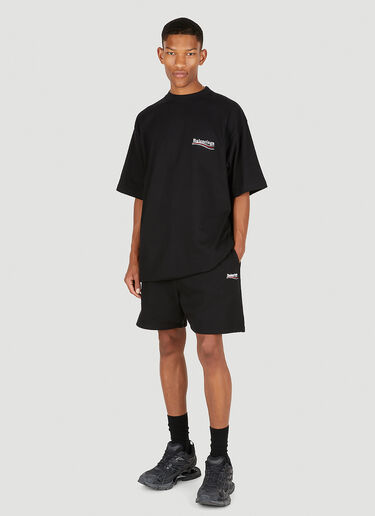 Balenciaga Logo Print T-Shirt Black bal0149022