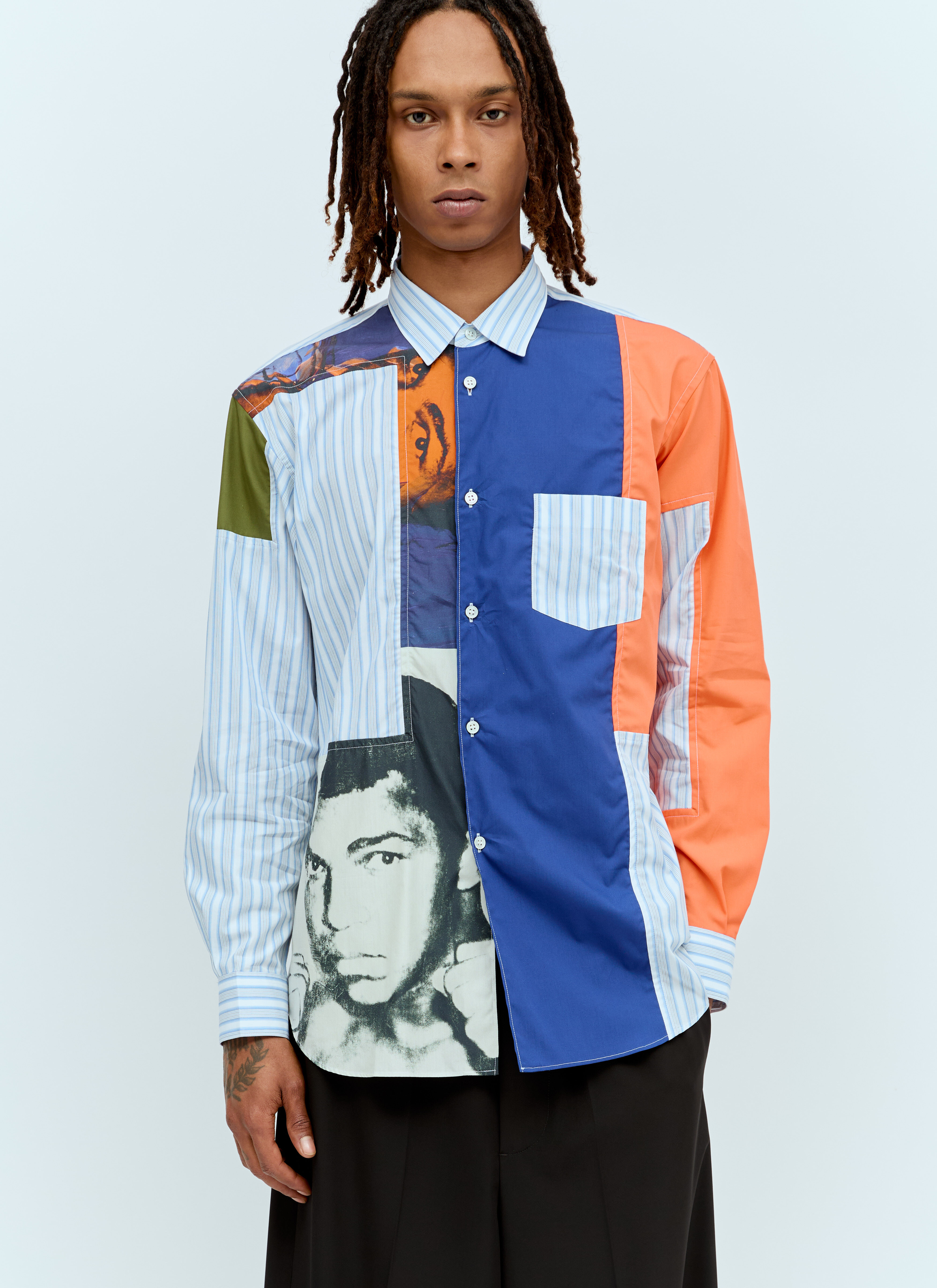 Comme des Garçons SHIRT x Andy Warhol パッチワークシャツ ホワイト cdg0156002